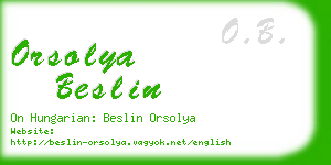 orsolya beslin business card